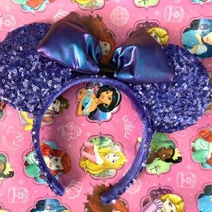 Purple Sequin Disney Minnie Mouse Ears
